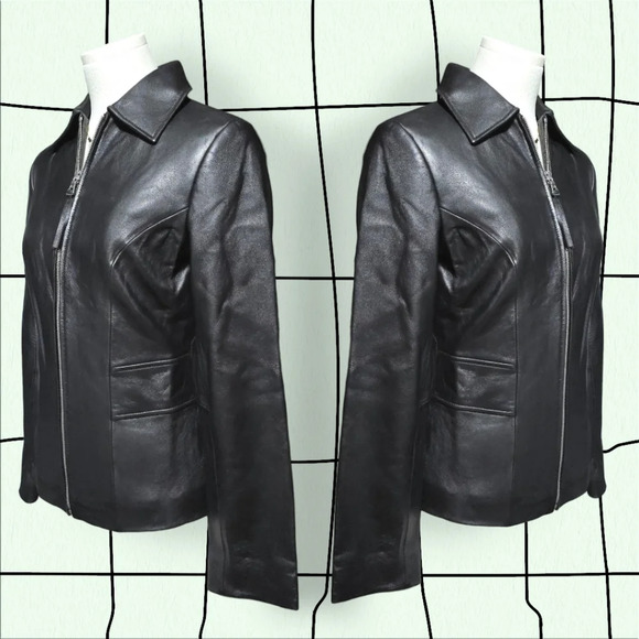 🆕️EXPRESS Genuine Leather Jacket NWT Size 2 – Timeless Style & Elegance! ✨ - Picture 7 of 14